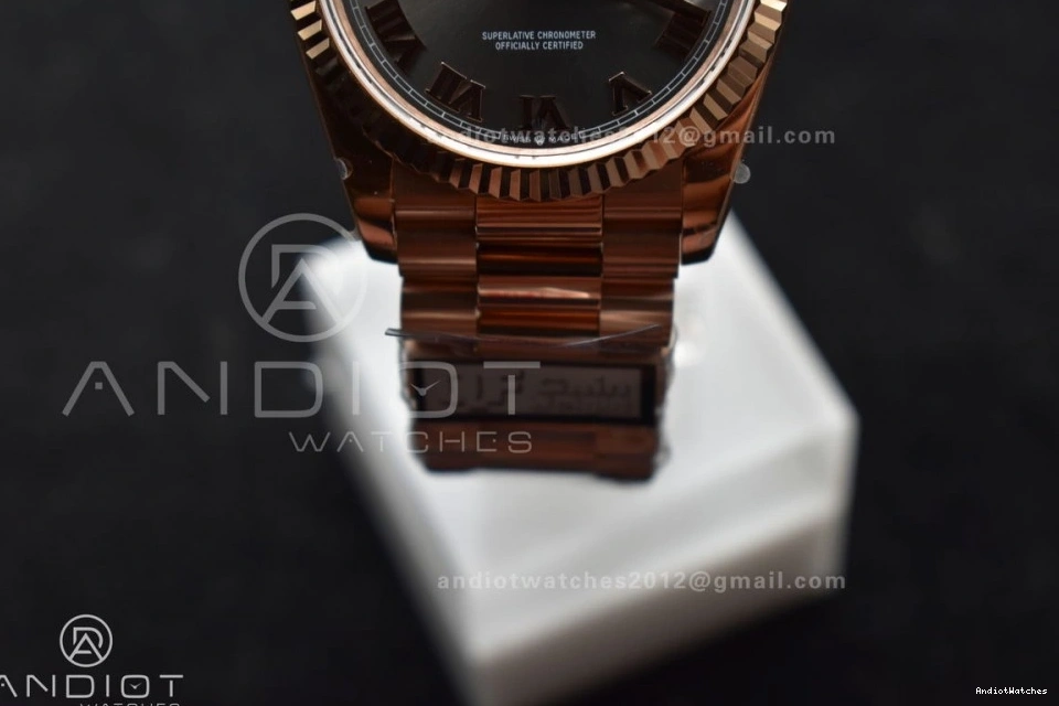 DayDate (Gain Edition Popular 36 President Dial Grey Steel Roman 673 904L V5 Best vr3255 Weight) QF Bracelet on RG 0114